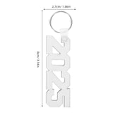 LUOZZY 30 PCS 2025 Sublimation Keychain Blanks for DIY Crafts Heat Transfer Sublimation 2025 Keychain Customized Key Ring for 2025 New Year Graduation LUOZZY