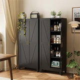 COFaR 61" Metal Pantry Cabinet in Black, Modern Storage Cabinet with Adjustable Shelves, Sturdy Metal Cupboard for Kitchen, Office, Living Room & Bathroom Organization COFaR