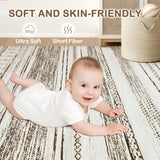 Tortania Area Rug Living Room Rugs - 5x7 Washable Large Soft Neutral Boho Moroccan Bohemian Farmhouse Rug Indoor Floor Carpet for Bedroom Under Dining Table Home Office Decor - Cream Brown Tortania