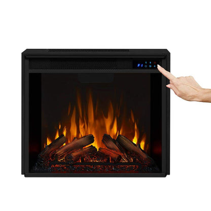 Real Flame Replaceable Electric Fireplace Heater Insert, Multi Flame Colors, Multi Brightness Levels, Adjustable Thermostat, Timer, Over Heat Protection, Automatic Safety Shut Off, Remote Control