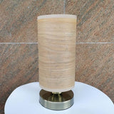 Bieye L10272 Birds in The Tree Wooden Style Table Lamp Night Light with Wood Lampshade Bronze Metal Base for Bedside Bedroom Living Room, Cylinder-Shaped (Bronze) Bieye