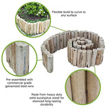 Backyard X-Scapes Natural Eucalyptus Wood Solid Log for Garden Border Edging Landscaping Borders Lawn 72 in L x 12 in H x 1.25 in D Backyard X-Scapes