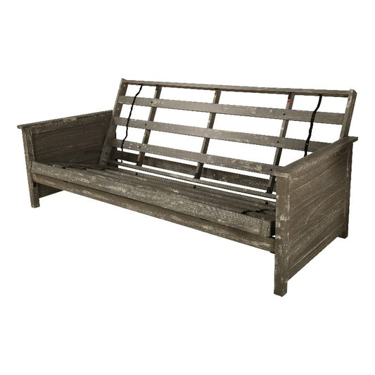 Kodiak Furniture Lexington Full-Size Futon Frame in Weathered Gray Finish - WoodArtSupply