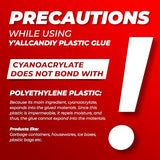 Y'allCanDiy Super Glue for Plastic 20g (.7 oz) - Heavy Duty Glue for Legos & Miniatures. Adhesive for PLA, 3D Printing, Toys, Car, ABS, PVC, DIY Kits. Compatible with Aerosol Adhesive Accelerator Y'allCanDiy