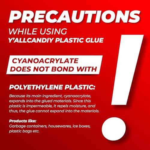 Y'allCanDiy Super Glue for Plastic 20g (.7 oz) - Heavy Duty Glue for Legos & Miniatures. Adhesive for PLA, 3D Printing, Toys, Car, ABS, PVC, DIY Kits. Compatible with Aerosol Adhesive Acceler - WoodArtSupply