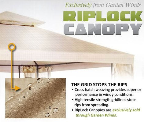 Garden Winds Replacement Canopy Top Cover for The Garden Treasures 2-Person Sling Swing - Riplock 350 Garden Winds