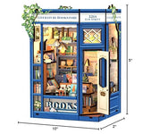 CUTEBEE Book Nook Kit - DIY Miniature House Dollhouse Kit for Adults and Teens, Booknook Tiny House Bookshelf Decor 3D Wooden Puzzle, Gifts for Family, Friends (Literature Bookstore)