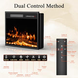 Weyderk 50 inch Electric Fireplace with Mantel, Fireplace TV Stand with 23" Insert Heater for Living Room Bedroom, 12 Flame Colors, Remote Control, Touch Screen, Timer, Weathered Stone Weyderk