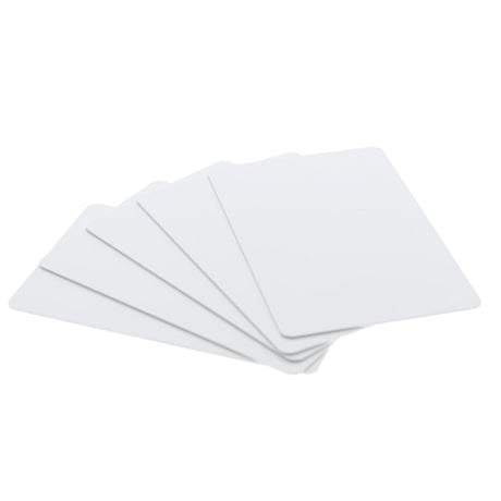 Bulk 100 Pack - Premium Blank PVC Cards for ID Badge Printers - Graphic Quality White Plastic CR80 30 Mil (CR8030) by Specialist ID - Compatible with Most Photo ID Badge Printers (White) Specialist ID