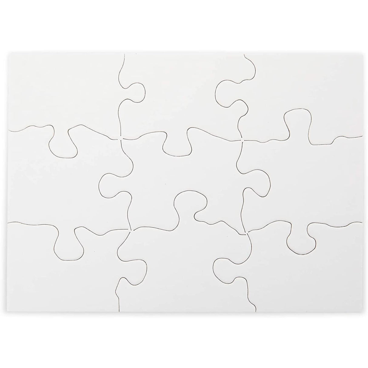 Bright Creations 24 Sheets Blank Puzzles to Draw On Bulk, 5.5 x 4 Inch Jigsaw Puzzle Pieces for DIY, Arts and Crafts Projects Bright Creations
