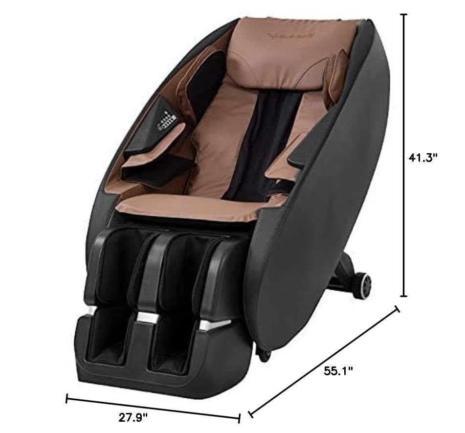 FDW 2025 Shiatsu Massage Chairs Full Body and Recliner Zero Gravity Massage Chair Electric with Built-in Heart Foot Roller Air Massage Easy to Move for Home Office,Black FDW