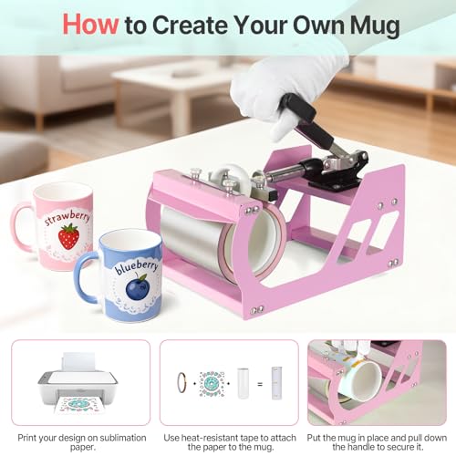 Slendor Heat Press Machine 12x15 inch, 5 in 1 360-Degree Swing Away Digital T Shirt Pressing Machine Multifunction Heat Transfer Sublimation Combo for T Shirts Mugs Hat Plate Cap Slendor