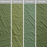 LEAONME Full/Queen Quilt Set 3 Pieces, Lightweight Olive Green Bedspread-90''x98'', Soft Microfiber Summer Quilt/Coverlet, Luxurious Warm Bedding Sets for All Seasons (Includes 1 Quilt, 2 Shams) LEAONME