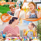 héBei 20 Pack 280 Pcs Mini Acrylic Paint Set with Brushes for Kids Adults Craft Paint, 12 Colors Washable Acrylic Paint Strips for Home Classroom Birthday Party DIY Favors héBei