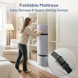 ZonLi Japanese Floor Mattress Futon Mattress Twin Size, Thicken Roll Up Tatami Mat Washable Cover, Portable & Foldable Floor Bed Mattress for Sleeping, Dormitory, Adult Kids ZonLi