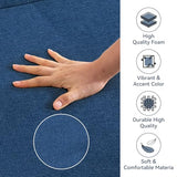 AMICLIBER Futon Sofa Bed,75.8" Linen Fabric Comfy Futon Couch Bed,3 Seater Convertible Sleeper Sofa with Adjustable Backrests,Modern Folding Loveseat for Living Room,Office,Apartment,Bedroom,Blue AMICLIBER