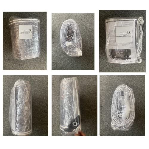 FoundGo 10' x 12' Clear Tarps Heavy Duty PVC Vinyl 20 Mil Thick Tarpaulin, Glass Tarpaulin with Metal Grommets, Protects Against Water, UV-Ray, Tear, Cold Weather Resistan FoundGo