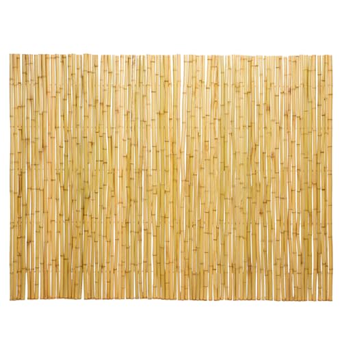 Backyard X-Scapes Natural Bamboo Fencing 6 feet High Outdoor Decorative Rolled Fence Panel 6 ft H x 4 Ft L x 1 in D Backyard X-Scapes