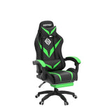 Gaming Chair with Bluetooth Speakers and RGB LED Lights Ergonomic Massage Computer Gaming Chair with Footrest Video Game Chair High Back with Lumbar Support Light Green and Black VANSPACE