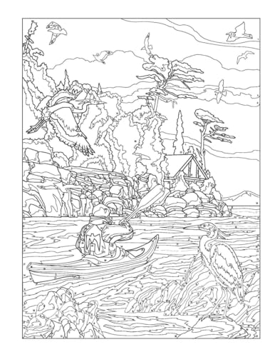 Creative Haven By the Sea Color by Number (Adult Coloring Books: Sea Life) Dover Publications