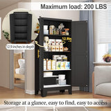 RISTERN Black Metal Storage Cabinet, 61" Steel File Cabinet for Home Office, Kitchen Pantry Storage Cabinet with Doors and 3 Adjustable Shelves, Metal Tool Cabinet, for Office, Home, Garage, School RISTERN