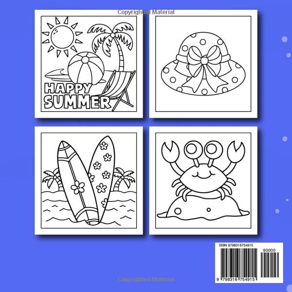 Beach Day Fun: Color the Magic of the Beach – Bold and Easy Beach-Themed Coloring Book for Kids – Ocean Adventures Await! (Bold & Easy Coloring Books) WoodArtSupply