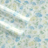 Laura Ashley - Full Size Sheet Set, Crisp & Cool Printed Satin Bedding with a Light and Breathable Feel, 4 Piece Bed Sheets with Deep Pocket Fitted Sheet & Matching Pillowcases (Edwina Blue) Laura Ashley