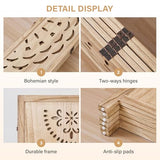 66.9Inch Wooden Room Partition - 6 Panels Boho-Styled Space Room Divider for Home/Office, Headboard & Yoga/Photo/Video Call Backdrop (Natural) Svimi