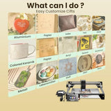 Longer RAY5 New Upgrade Laser Engraver, Laser Cutter 40W Output Power, Engraving Speed Up to 24,000 mm/min, 3.5” Color Touch Screen, App Offline Control, DIY Engraver Tool for Metal/Glass/Wood Longer