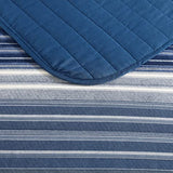 Nautica - Queen Quilt Set, Soft & Breathable Cotton Bedding with Medium Weight Feel, Reversible 3 Piece Bed Set with Matching Pillowcase (Coveside Blue) Nautica