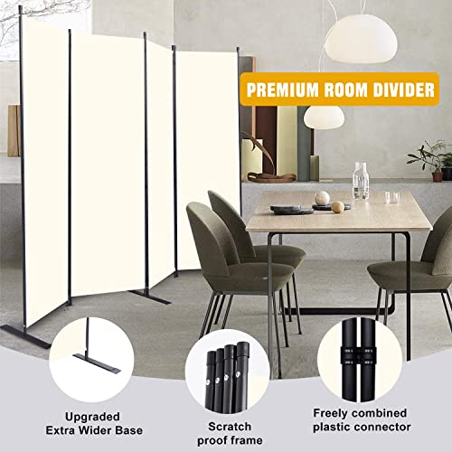 Room Divider 6FT Portable Room Dividers and Folding Privacy Screens, 88'' W Fabric Divider for Room Separation, 4 Panel Partition Room Dividers Freestanding Wall Divider Screen for Dorm Studio Office HOMSCREENER