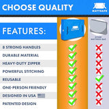 Nordic Elk Mattress Bags for Moving and Storage (King) Heavy Duty Moving Supplies, 8 Sturdy Handles, Strong Zipper, Mattress Cover Bed Bags, Storage Cover Essentials Packing Protector Nordic Elk