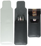 Yongkang Sublimation Pen Bag Pen Sleeve 3 Pieces (Blank Leather + Colored Leather) Capacity of 1-5 pens DIY Process (Black) Yongkang