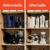 bella Flip-n-Store Waffle Maker with EverGood™ Ceramic Nonstick Coating, Fits-anywhere™ Kitchenware, Power Indicator Light, Cool Touch Handle & Cord Wrap, 7” Wide & 1" Deep Plates, 1000 Watt, Oatmilk BELLA