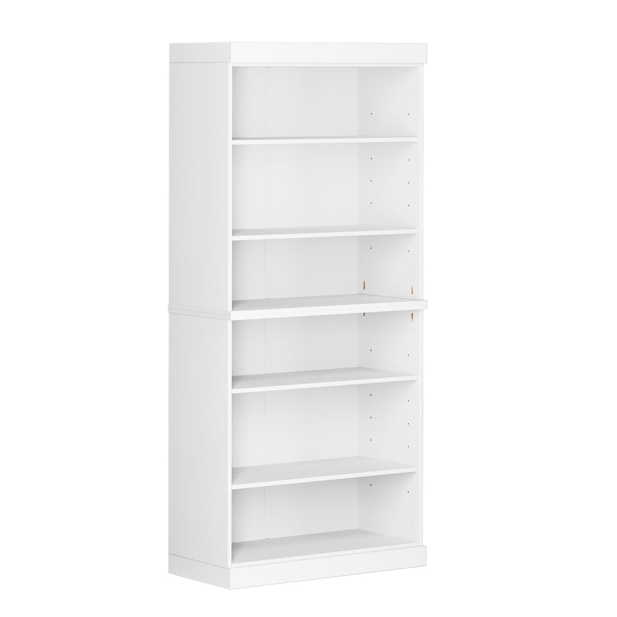 Palace Imports Solid Wood Bookcase - Stackable Modular 6 Tier Bookshelf - 71.5" Tall x 32" Wide - White Book Shelf, Open Display Shelf for Living Room, Office, 100% Eco-Friendly Wood, Made in Brazil Palace Imports