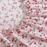 Betsey Johnson - King Bed Sheets, Satin Bedding Set with Matching Pillowcases, Wrinkle & Fade Resistant, Silky Smooth for Healthy Hair (Cherry Good Day Pink) Betsey Johnson