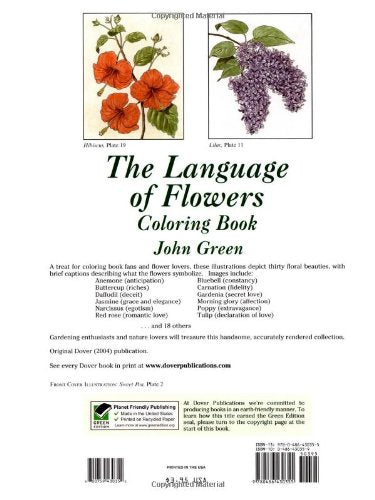 The Language of Flowers Coloring Book (Dover Nature Coloring Book) Dover Publications