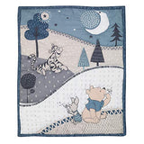 Lambs & Ivy Forever Pooh 3Piece Baby Crib Bedding Set, Blue Lambs & Ivy