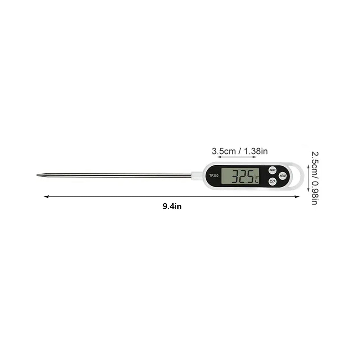 BAEMEFLE Candy Thermometer Digital Instant Read for Meat Kitchen Cooking Food Oil Deep Fry BBQ Grill Smoker (1, 9.4in) BAEMEFLE