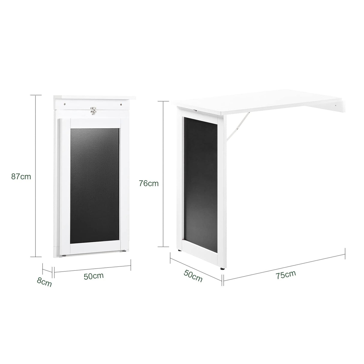 SoBuy Wall-Mounted Drop-Leaf Table, Folding Kitchen & Dining Table Desk, Children Table, White FWT20-W SoBuy