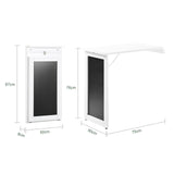 SoBuy Wall-Mounted Drop-Leaf Table, Folding Kitchen & Dining Table Desk, Children Table, White FWT20-W SoBuy