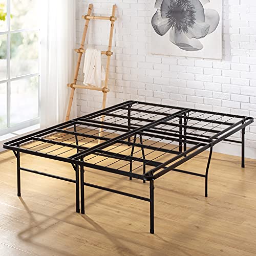 ZINUS Heavy Duty 18 Inch Metal Platform Bed Frame - Sturdy Mattress Foundation with Underbed Storage, King, Black Zinus