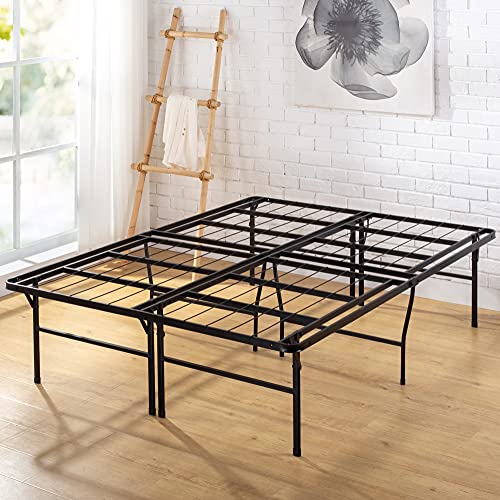 ZINUS Heavy Duty 18 Inch Metal Platform Bed Frame - Sturdy Mattress Foundation with Underbed Storage, King, Black - WoodArtSupply