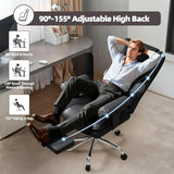 Mvpipi 7-Point Massage Office Chair,Heated Manageral Chair,Ergonomic Executive Chair with Footrest,Adjustable Armrest，Computer Chair for Offices, Study Areas, Gaming Spaces,Black Mvpipi