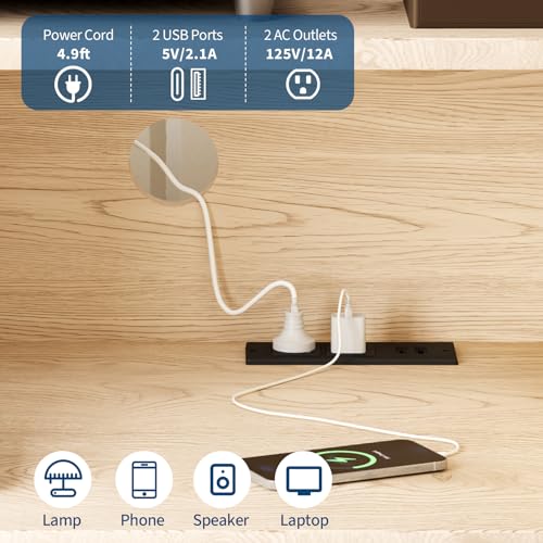 IDEALHOUSE Record Player Stand with Vinyl Storage, 39.5in Large Vinyl Record Holder Player Cabinet Wood Turntable Stand Up to 350 Albums with Charging Station for Living Room, Natural IDEALHOUSE