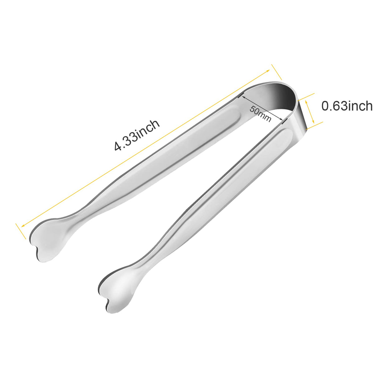 Mini Serving Tongs, Anytrp 18-Packs Stainless Steel, 4.3inch, Kitchen / Appetizers Tongs for Coffee Bar, Tea / Desserts Party, Sugar and Ice Bucket ANYTRP