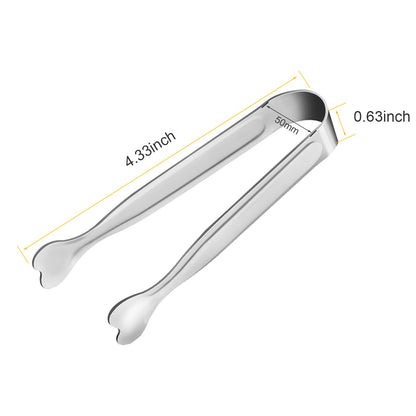 Mini Serving Tongs, Anytrp 18-Packs Stainless Steel, 4.3inch, Kitchen / Appetizers Tongs for Coffee Bar, Tea / Desserts Party, Sugar and Ice Bucket