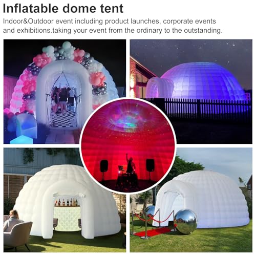 SAYOK 16.5ft Outdoor Portable Inflatable Igloo Dome with Air Blower, Outdoor Dome Tent Portable Night Club Party Tent Event Room for Backyard, Wedding, Event Party SAYOK