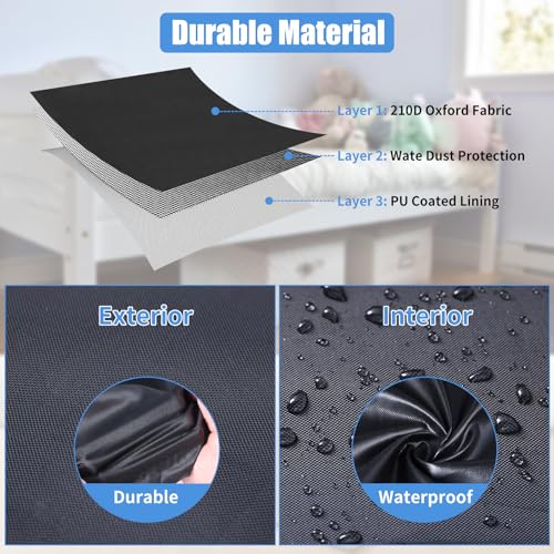 Rollaway Bed Storage Cover fits 33-inches Single Adults Cot, Folding Bed Dust Cover Protector with 4 Fixed Buckles and 2 Drawstrings Portable Universal for Home Camping(39" L x 15" W x 45" H) RELEDESA