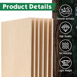 12 Pack Basswood Sheets 1/4x12x12 Inch, 6mm Basswood for Laser Cutting and Engraving, 1/4 Plywood Boards for Crafts,Wood Burning,Architectural Models, Painting. ESRICH